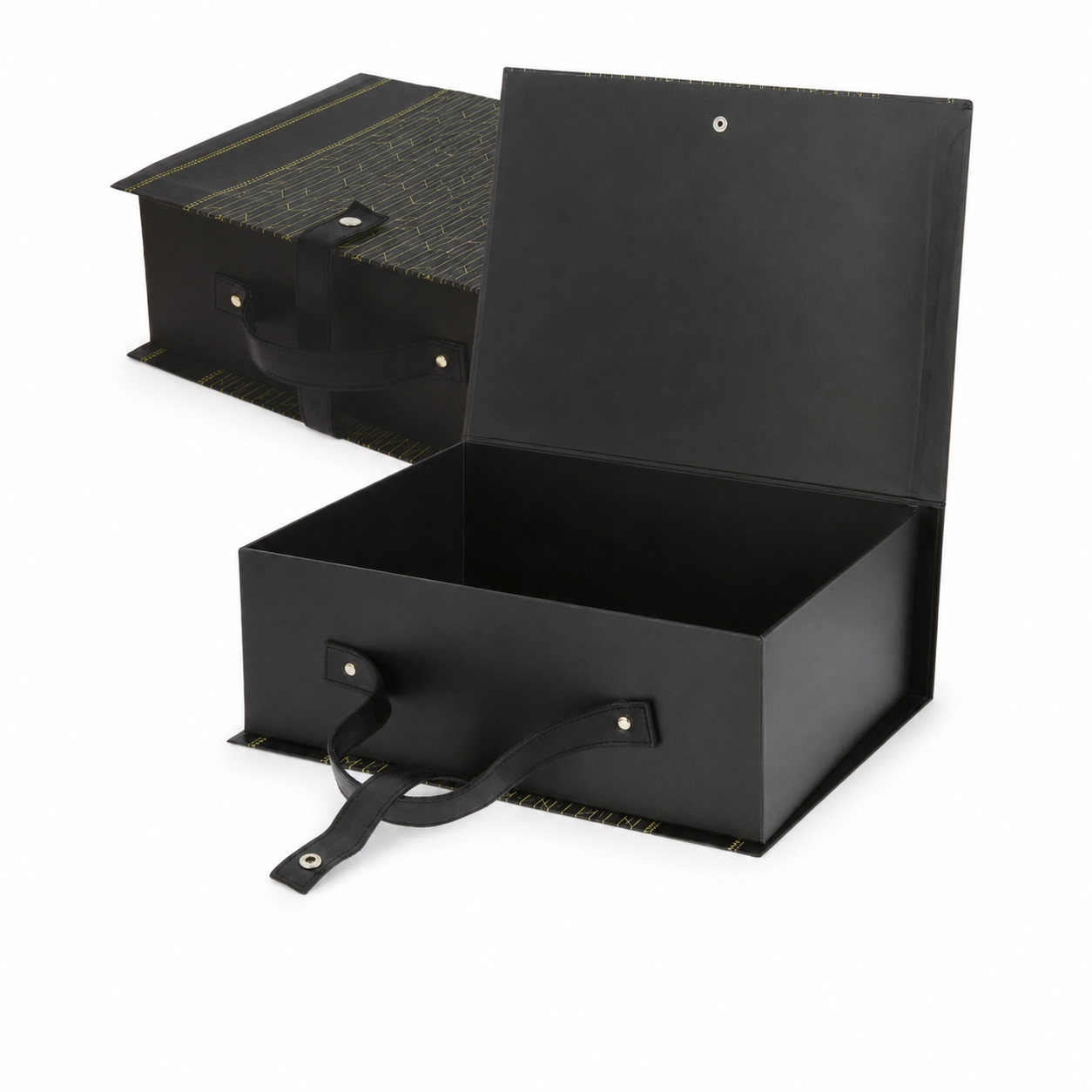 Black Leather Handle Gift Box