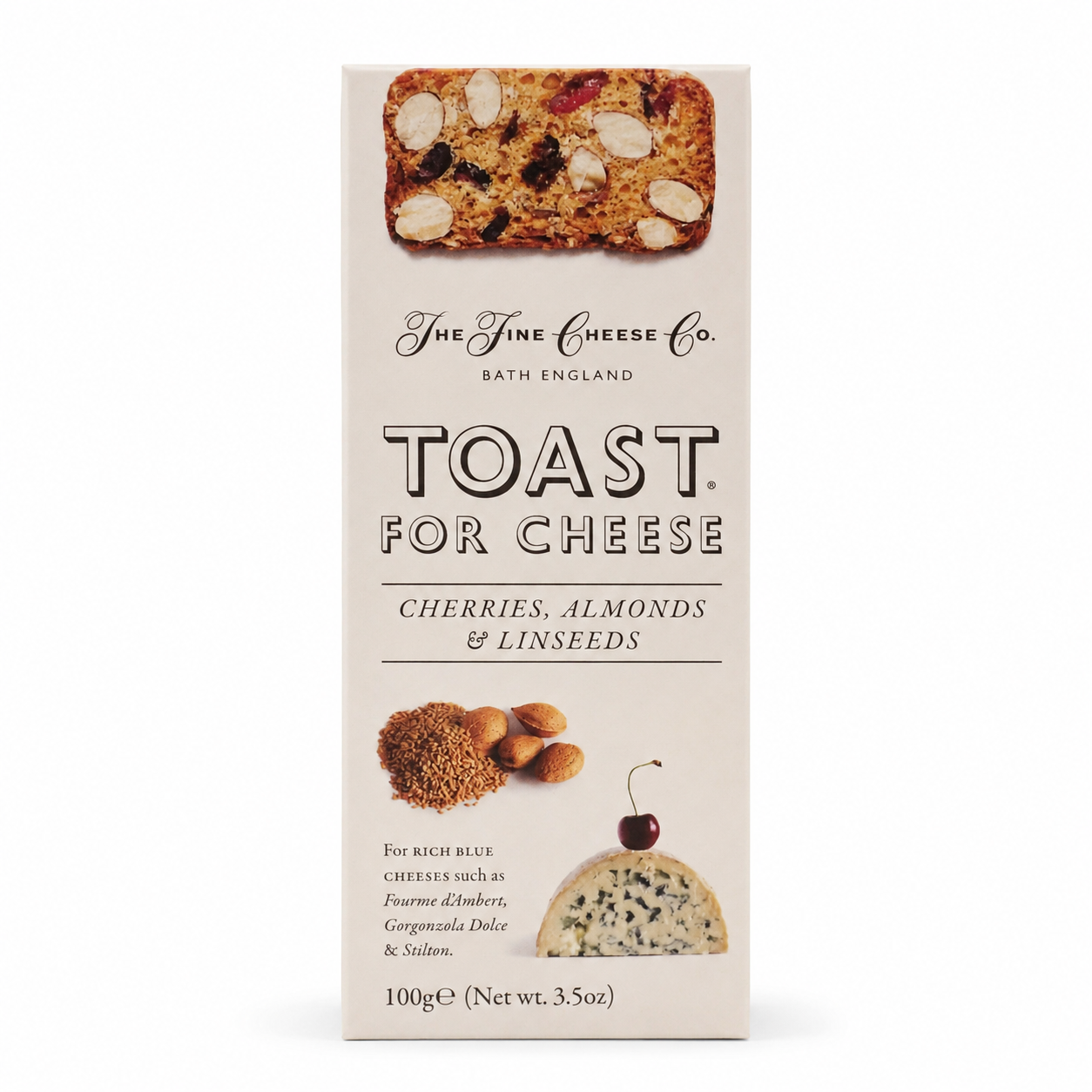 Toast for Cheese - Cherries, Almonds & Linseeds, 100g