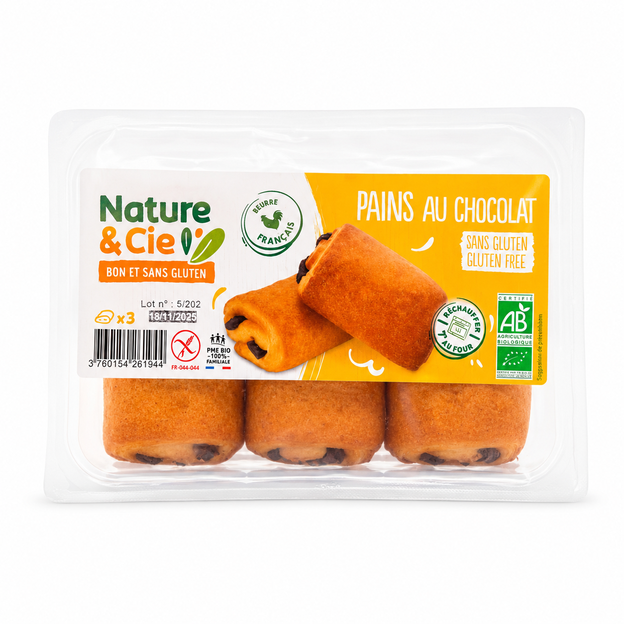Pains au Chocolat Gluten-free x3
