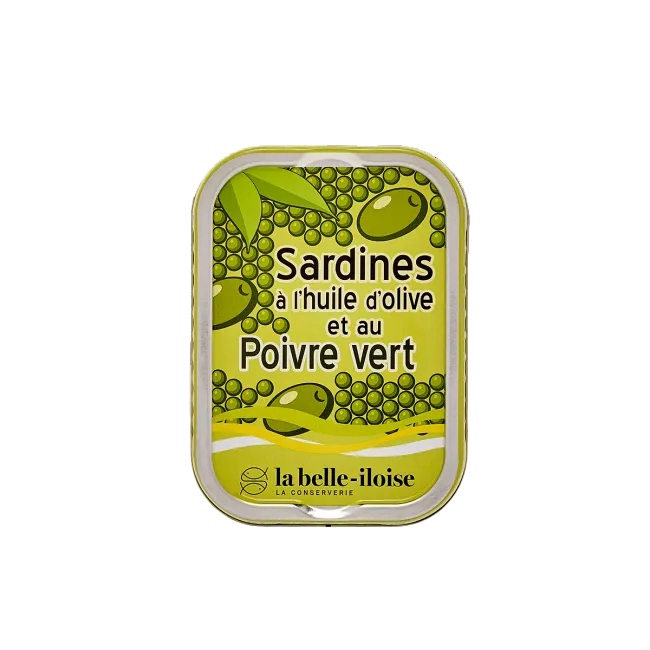 Sardines in Olive Oil with Green Peppercorns