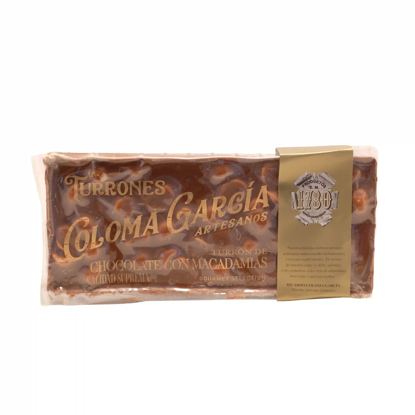 Chocolate & Macadamia Turrón, 200g