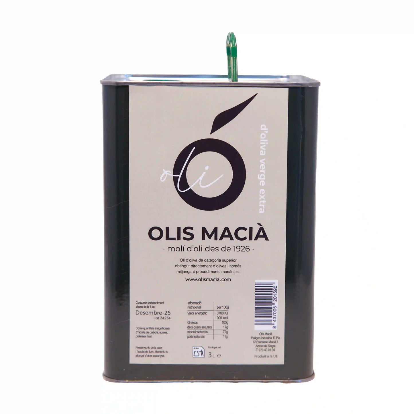 Extra Virgin Olive Oil, Olis Macià 3L