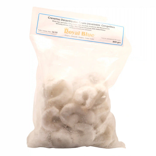 Frozen Raw Peeled Shrimp 16/20, 800g
