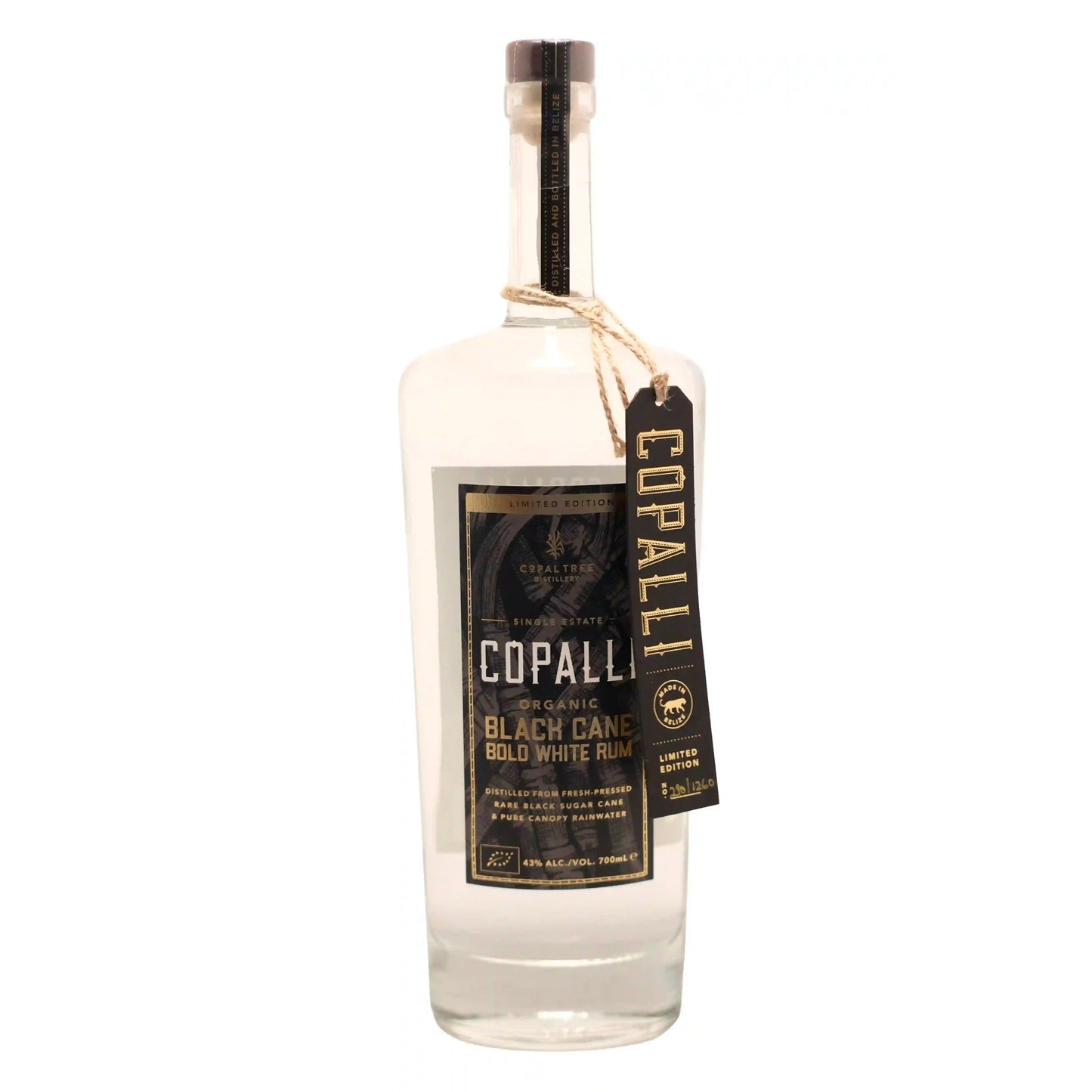 Copalli Organic Black Cane Bold White Rum Limited Edition, Belize
