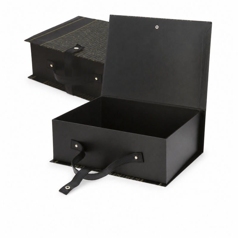 Black Leather Handle Gift Box