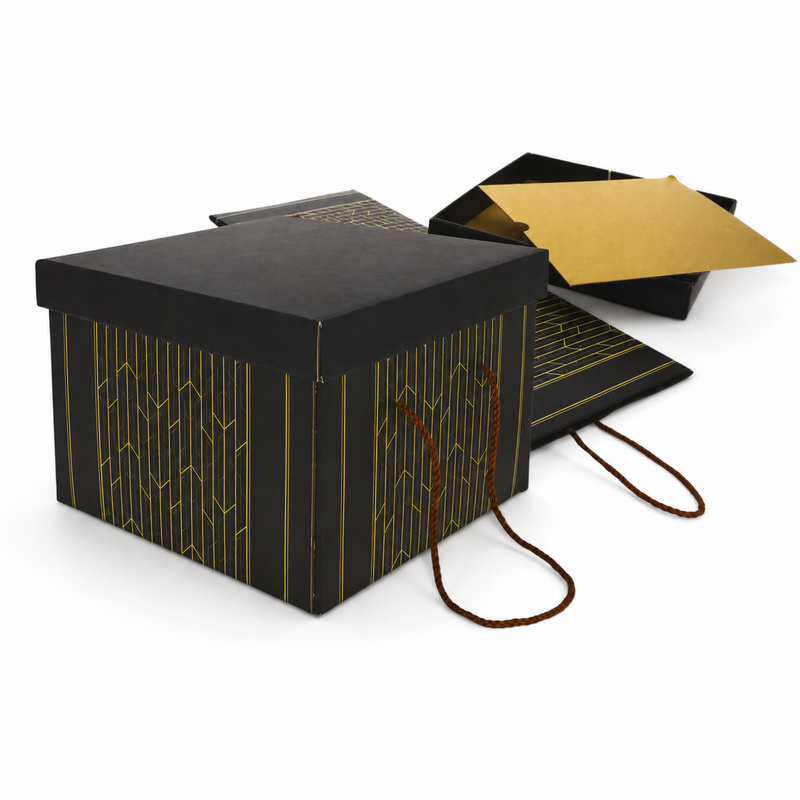 Black & Gold Foldable Box