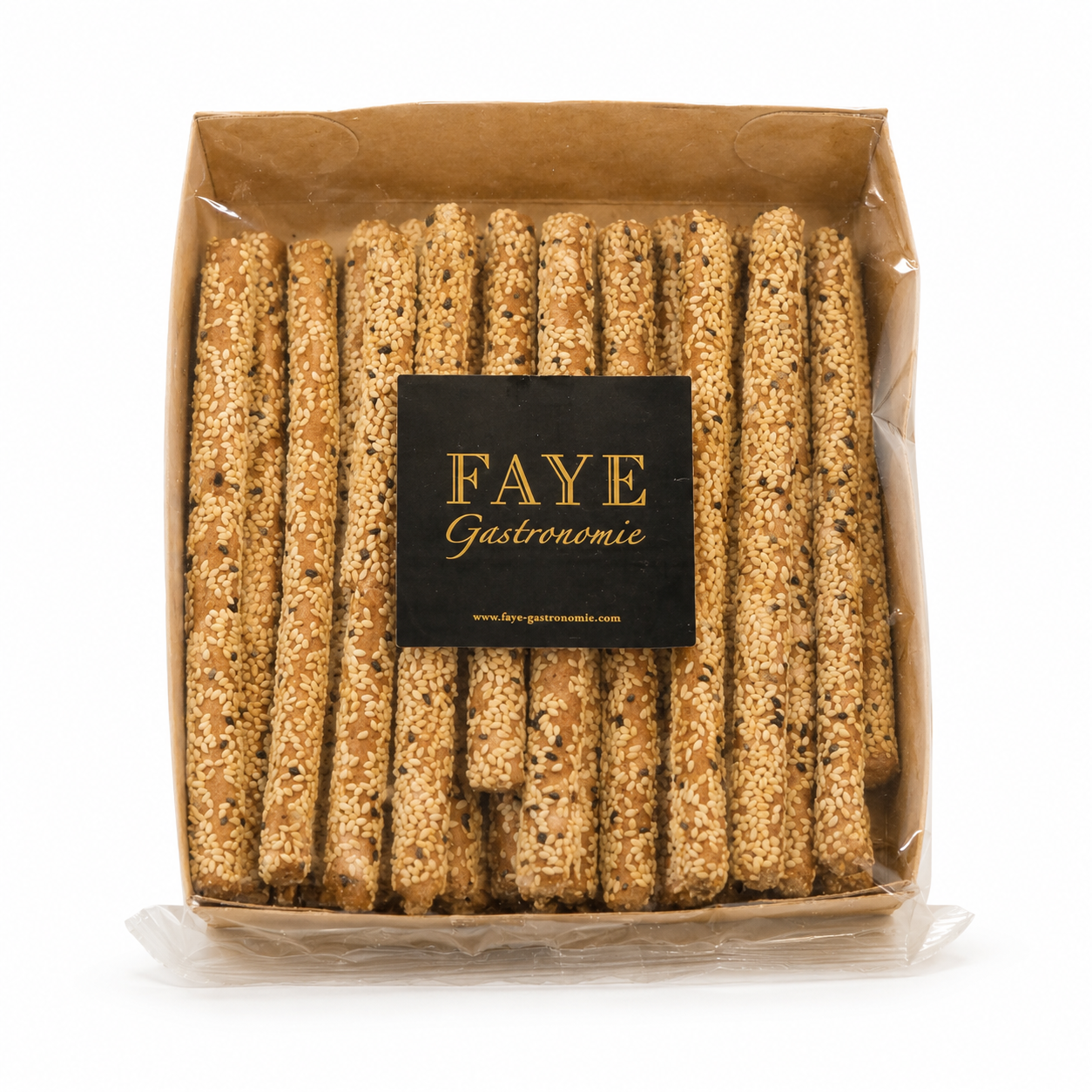 Box of FAYE Gastronomie crackers on a white background