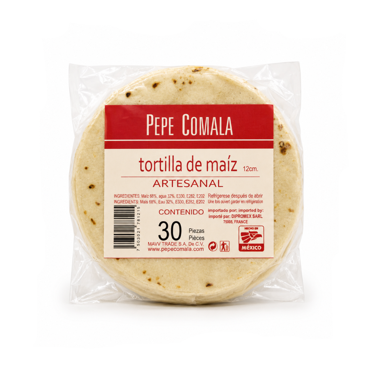 Corn Tortillas, 12cm x30
