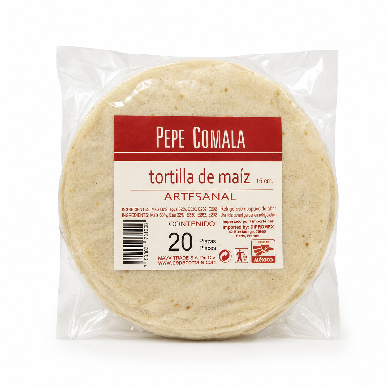 Corn Tortillas, 15cm x20