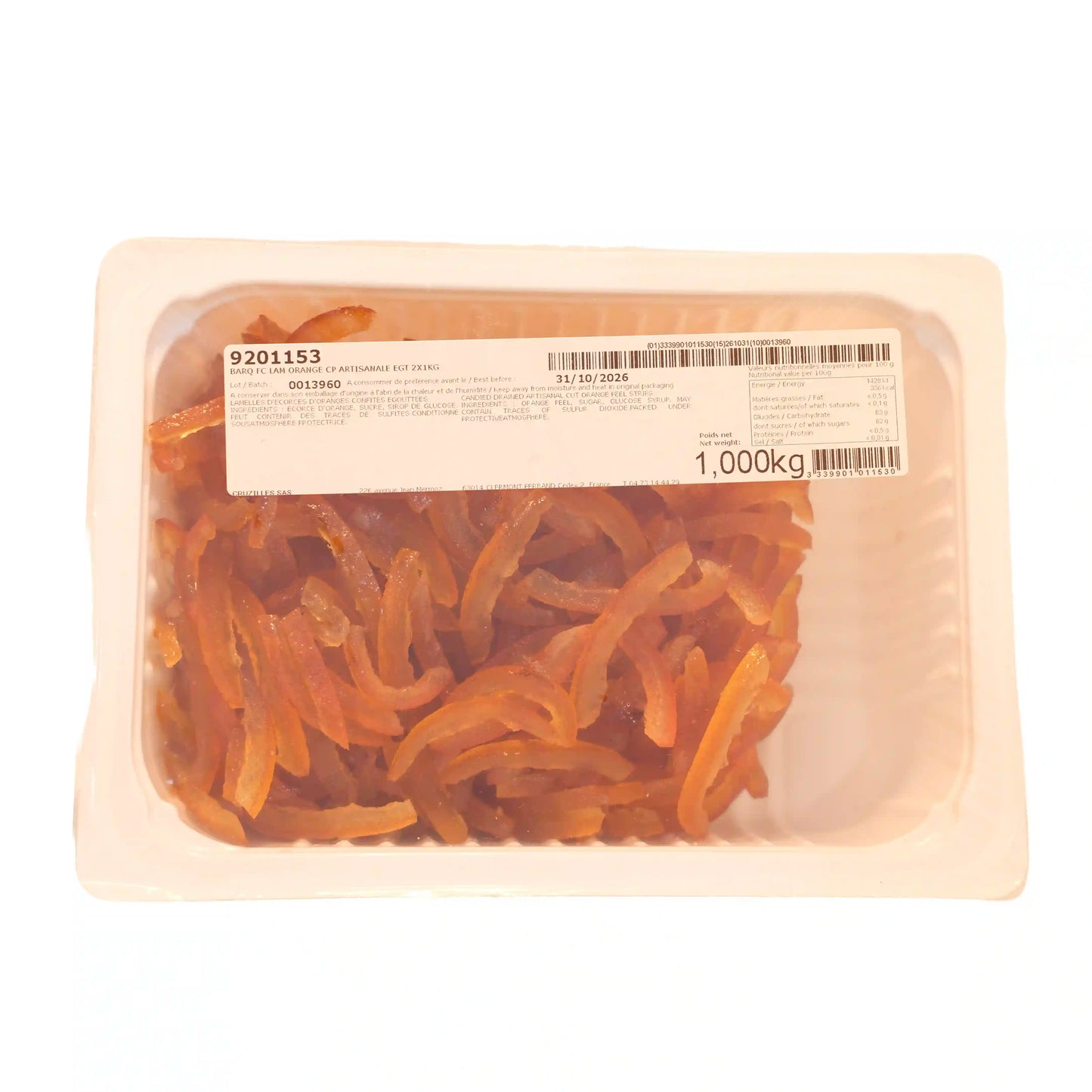 Candied Orange Peel Strips, 1kg