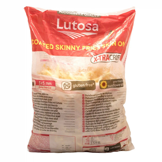 Coated Skinny Fries Skin On 2.5kg