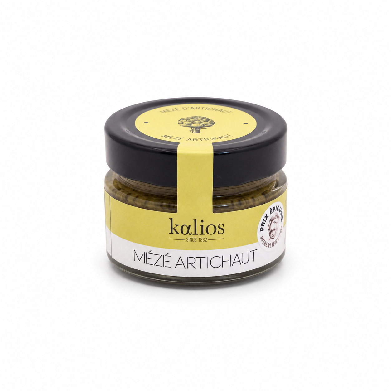 Jar of Meze Artichaut by Kalios on a white background
