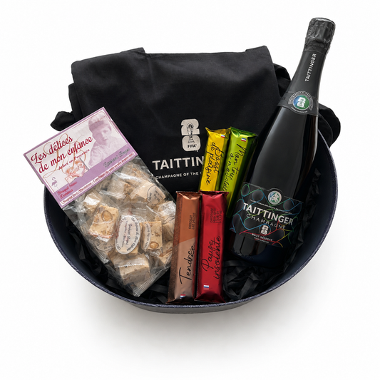 Champagne, Nougat & Chocolates Gift Basket