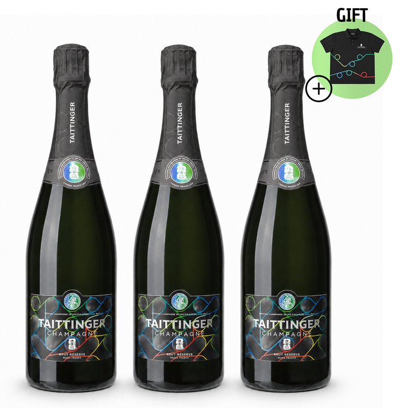 Taittinger Champagne Brut Réserve – FIFA World Cup 26 Edition (Set of 3)