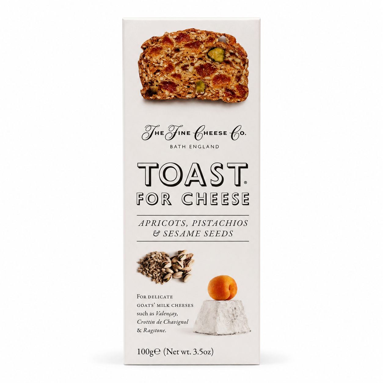 The Fine Cheese Co. Toast for Cheese Apricots, Pistachios & Sesame Seeds 100g
