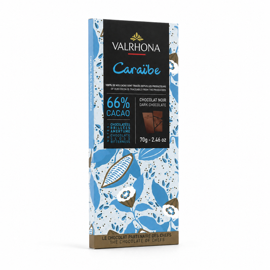 Valrhona Caraïbe Dark Chocolate Bar, 70g