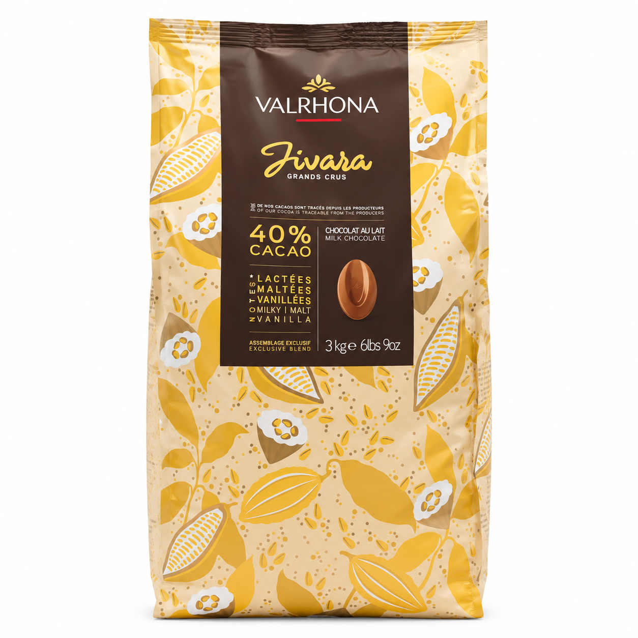 Valrhona Jivara - Milk Chocolate 40%, 3kg