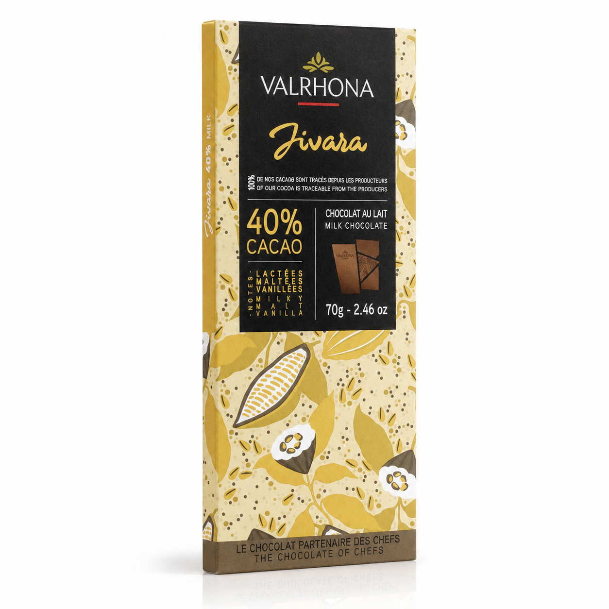 Valrhona Jivara Milk Chocolate Bar, 70g