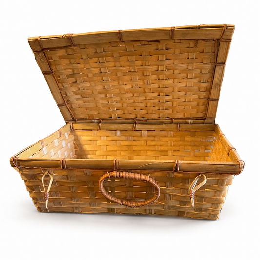 Woven Bamboo Hamper